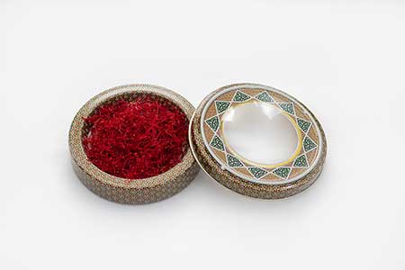 زعفران سرگل ( نگین طبیعی خشک ) - یک گرمی - بسته بندی خاتم